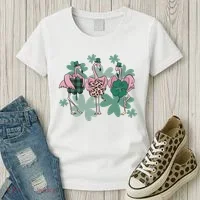 St Patrick's Day Flamingo Women's T-Shirt thumb 3