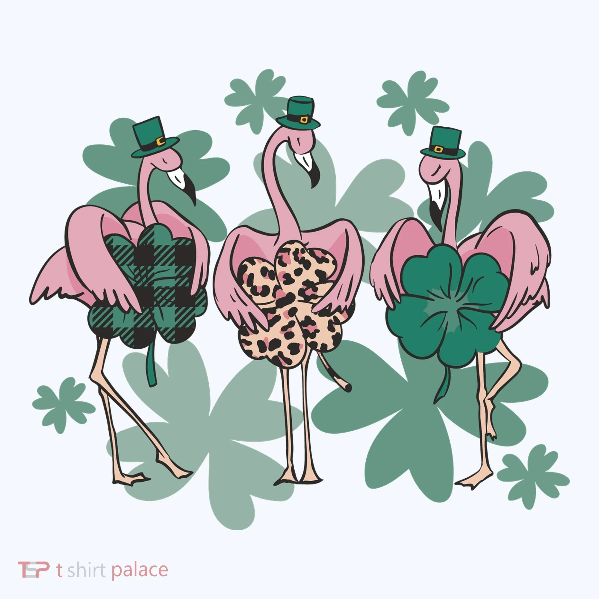 St Patrick's Day Flamingo Women's T-Shirt