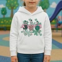 St Patrick's Day Flamingo Kids Hoodie thumb 3