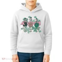 St Patrick's Day Flamingo Kids Hoodie thumb 4