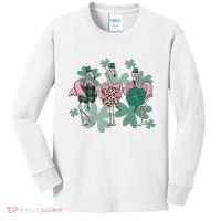 St Patrick's Day Flamingo Kids Long Sleeve Shirt thumb 0