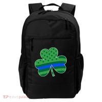 St Patricks Day Shamrock Irish American Police Officer Cop Meaningful Gift Backpack thumb 0
