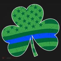 St Patricks Day Shamrock Irish American Police Officer Cop Meaningful Gift Backpack thumb 2