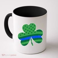 St Patricks Day Shamrock Irish American Police Officer Cop Meaningful Gift Coffee Mug thumb 0