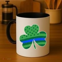 St Patricks Day Shamrock Irish American Police Officer Cop Meaningful Gift Coffee Mug thumb 4