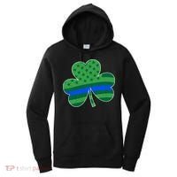 St Patricks Day Shamrock Irish American Police Officer Cop Meaningful Gift Women's Hoodie thumb 0