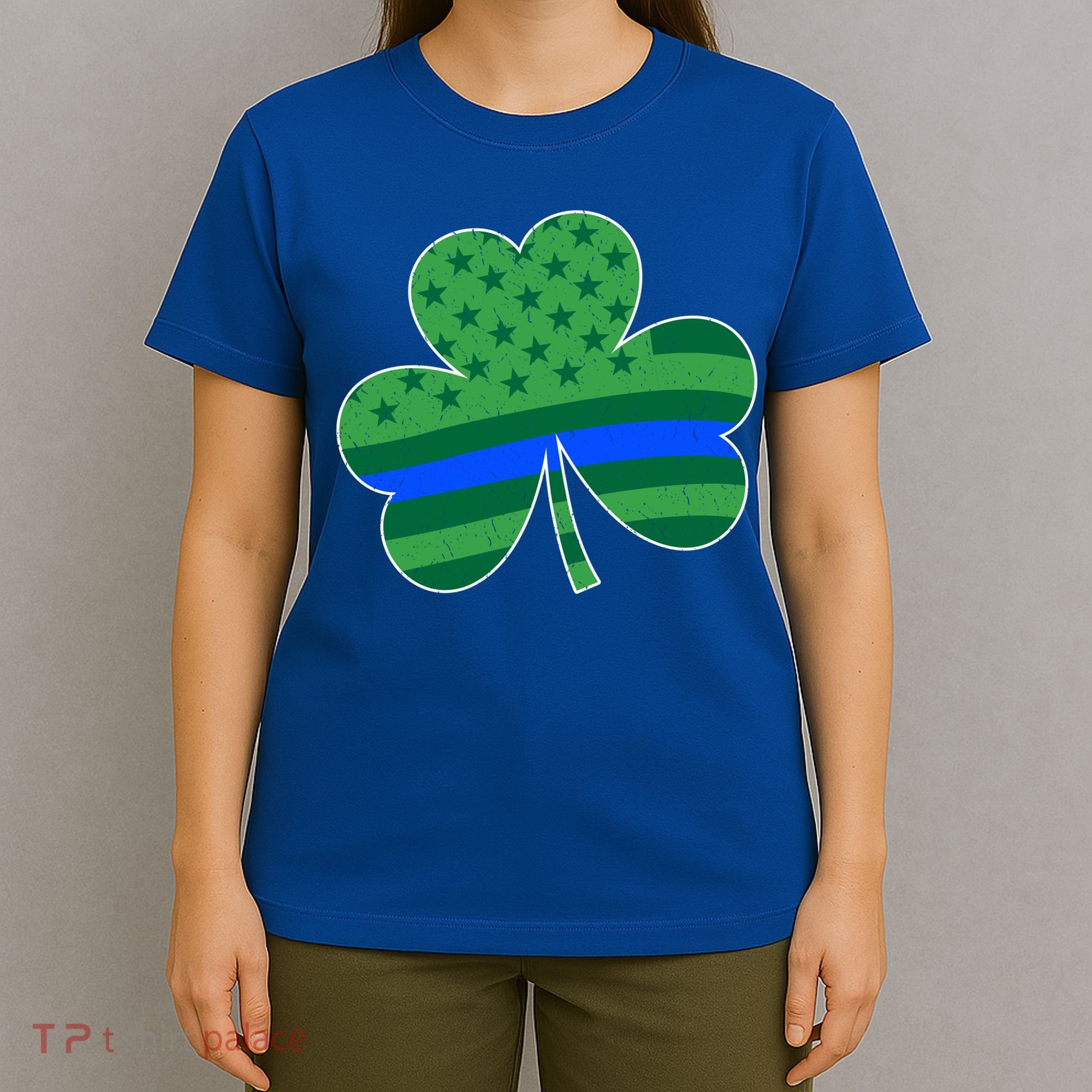 St Patricks Day Shamrock Irish American Police Officer Cop Meaningful Gift T-Shirt
