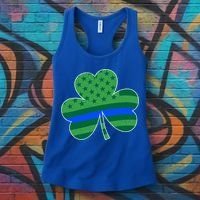 St Patricks Day Shamrock Irish American Police Officer Cop Meaningful Gift Women's Tank Top thumb 3