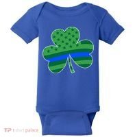 St Patricks Day Shamrock Irish American Police Officer Cop Meaningful Gift Baby Bodysuit thumb 0