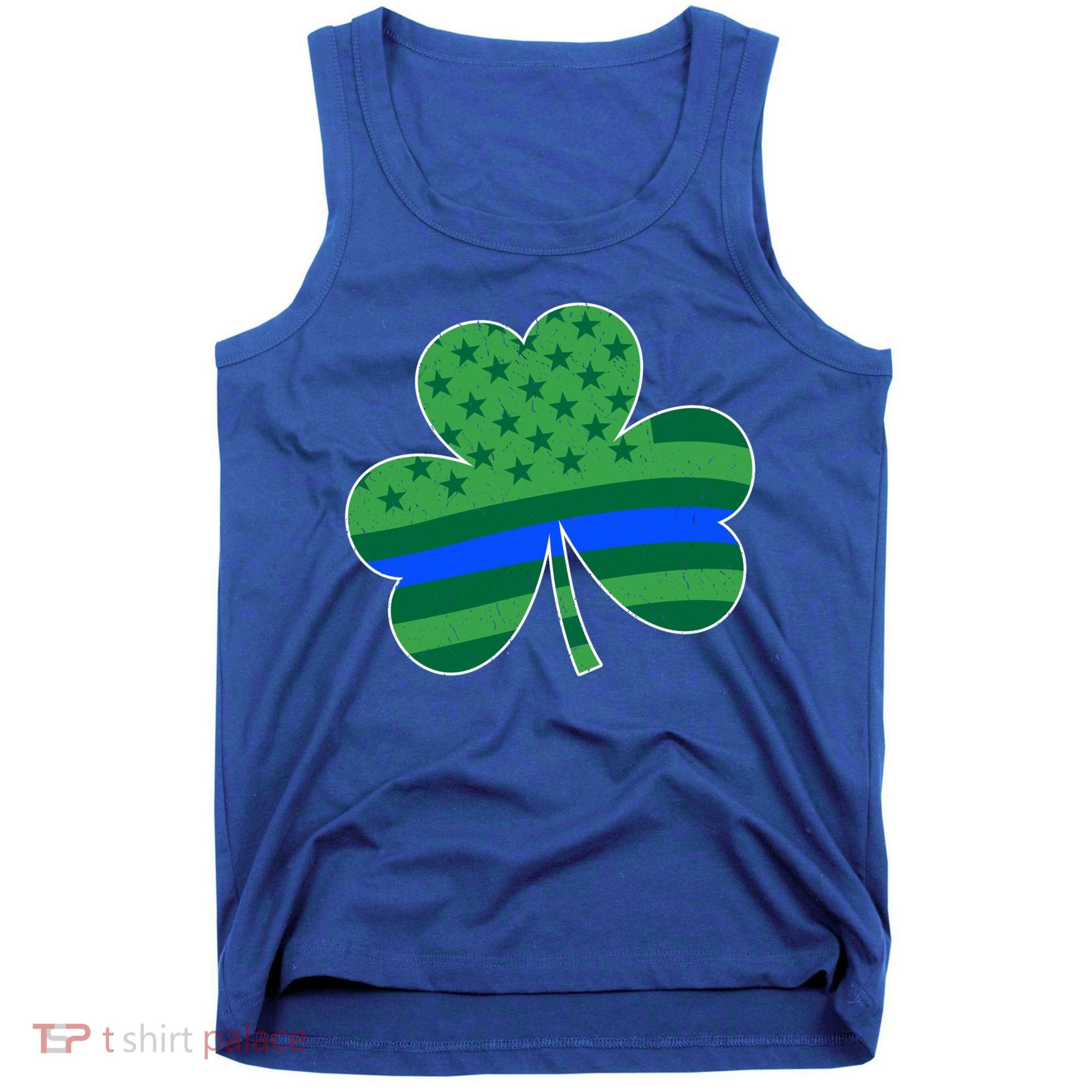St Patricks Day Shamrock Irish American Police Officer Cop Meaningful Gift Tank Top