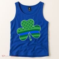 St Patricks Day Shamrock Irish American Police Officer Cop Meaningful Gift Tank Top thumb 2