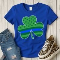 St Patricks Day Shamrock Irish American Police Officer Cop Meaningful Gift Women's T-Shirt thumb 3