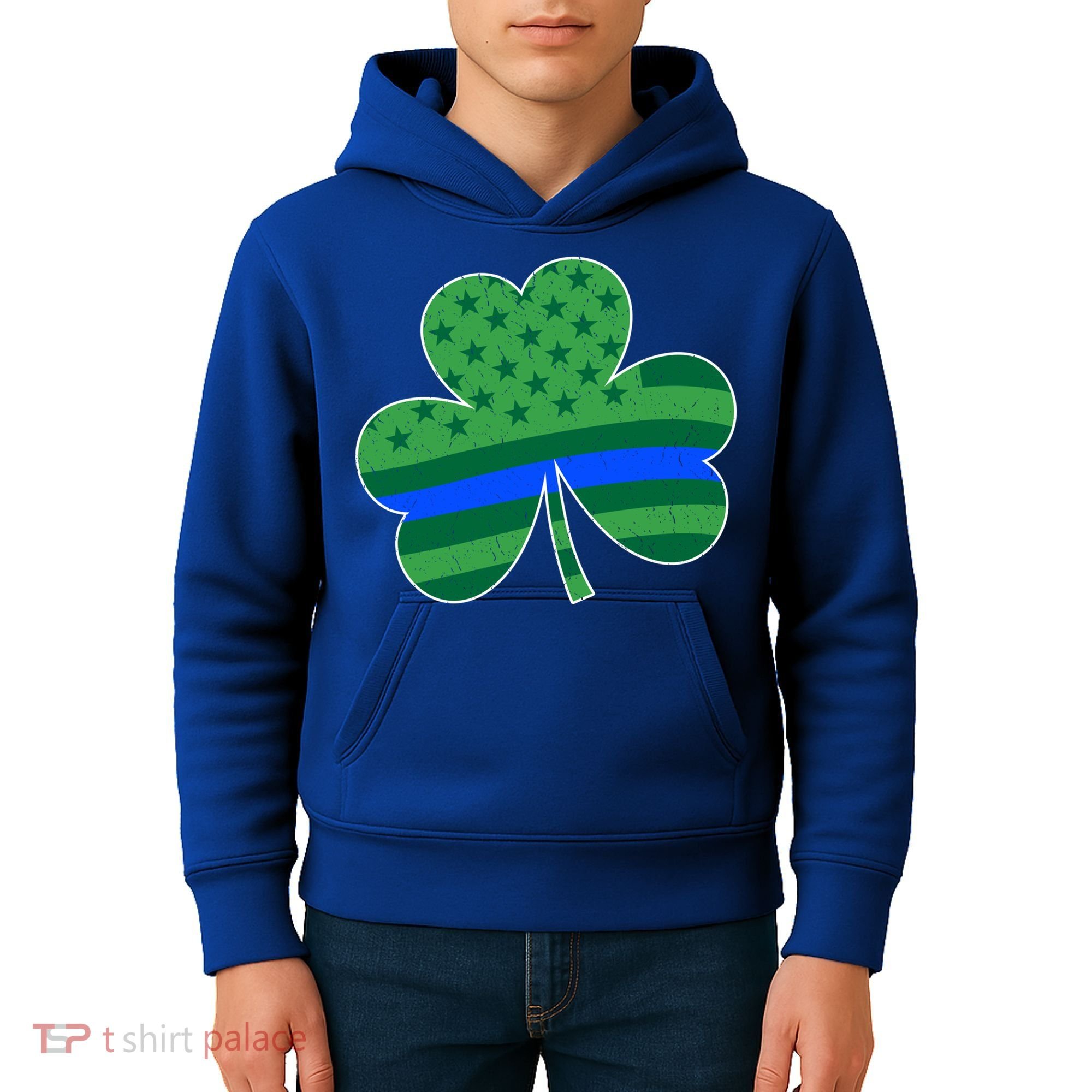 St Patricks Day Shamrock Irish American Police Officer Cop Meaningful Gift Kids Hoodie