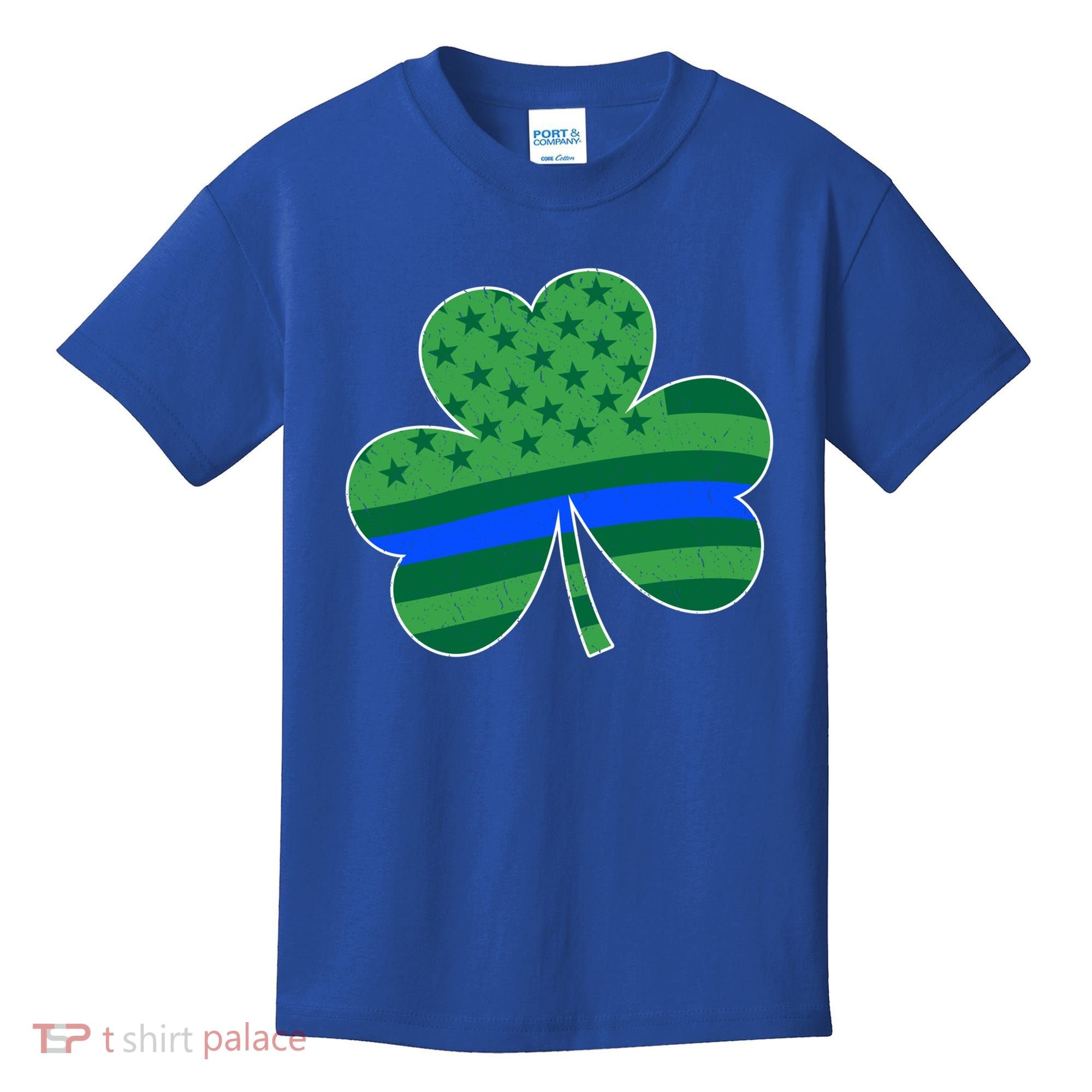 St Patricks Day Shamrock Irish American Police Officer Cop Meaningful Gift Kids T-Shirt