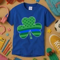 St Patricks Day Shamrock Irish American Police Officer Cop Meaningful Gift Kids T-Shirt thumb 3