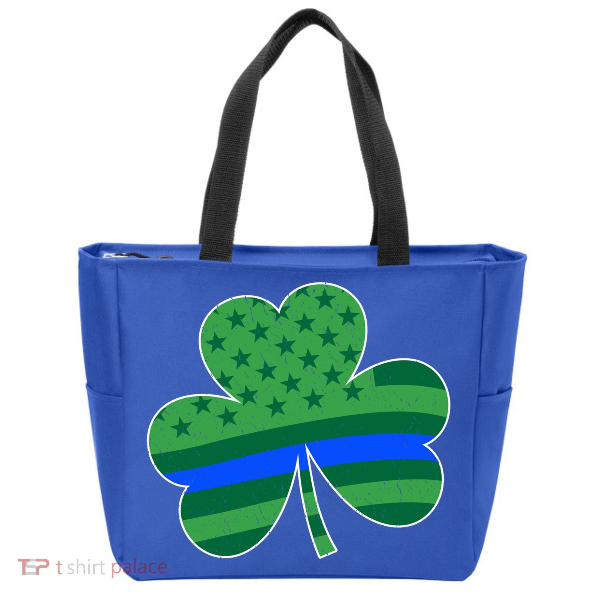 St Patricks Day Shamrock Irish American Police Officer Cop Meaningful Gift Tote Bag