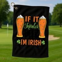 St Patricks Day Drinking Golf Towel thumb 1