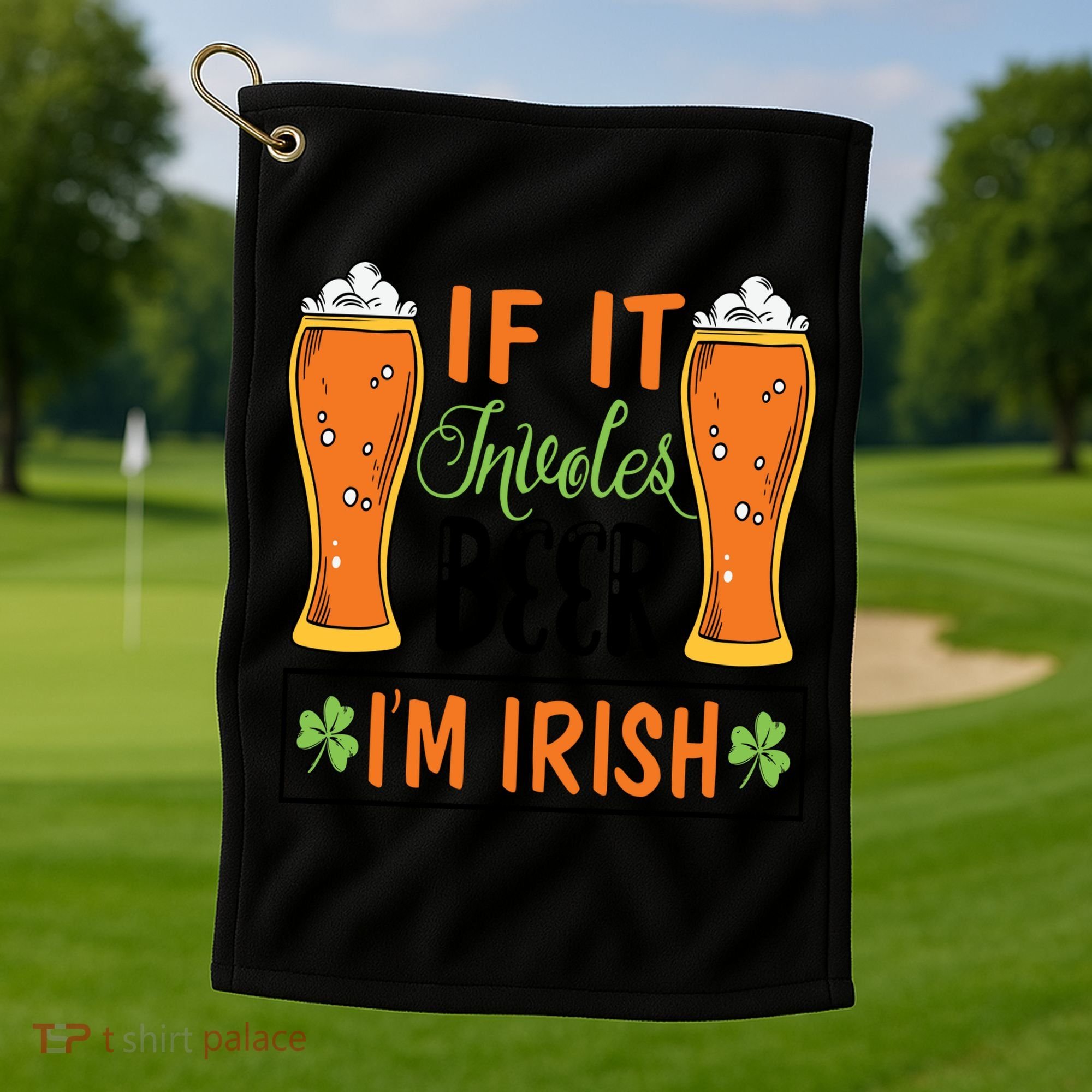 St Patricks Day Drinking Golf Towel