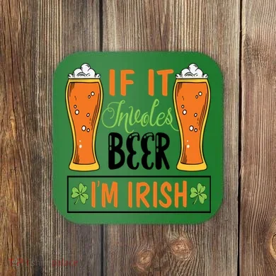 St Patricks Day Drinking Coaster