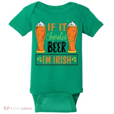 St Patricks Day Drinking Baby Bodysuit