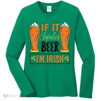 St Patricks Day Drinking Women's Long Sleeve Shirt
