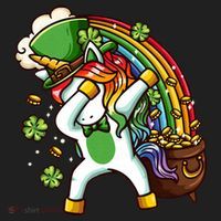 St Patricks Day Dabbing Unicorn Women's Sweatshirt thumb 2