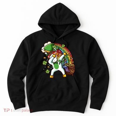 St Patricks Day Dabbing Unicorn Hoodie