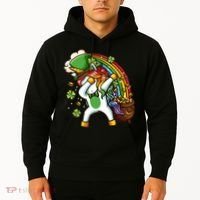 St Patricks Day Dabbing Unicorn Hoodie thumb 2