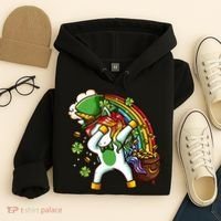 St Patricks Day Dabbing Unicorn Hoodie thumb 4