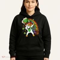 St Patricks Day Dabbing Unicorn Hoodie thumb 5