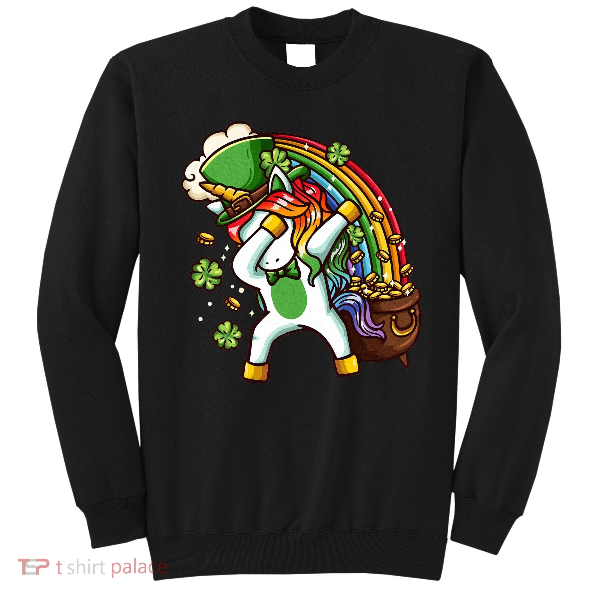 St Patricks Day Dabbing Unicorn Sweatshirt