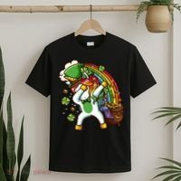St Patricks Day Dabbing Unicorn T-Shirt thumb 2