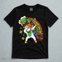 St Patricks Day Dabbing Unicorn T-Shirt thumb 5