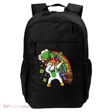 St Patricks Day Dabbing Unicorn Backpack
