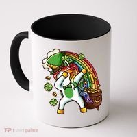 St Patricks Day Dabbing Unicorn Coffee Mug thumb 0
