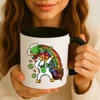 St Patricks Day Dabbing Unicorn Coffee Mug thumb 3