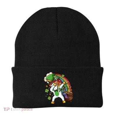 St Patricks Day Dabbing Unicorn Beanie