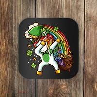 St Patricks Day Dabbing Unicorn Coaster thumb 0