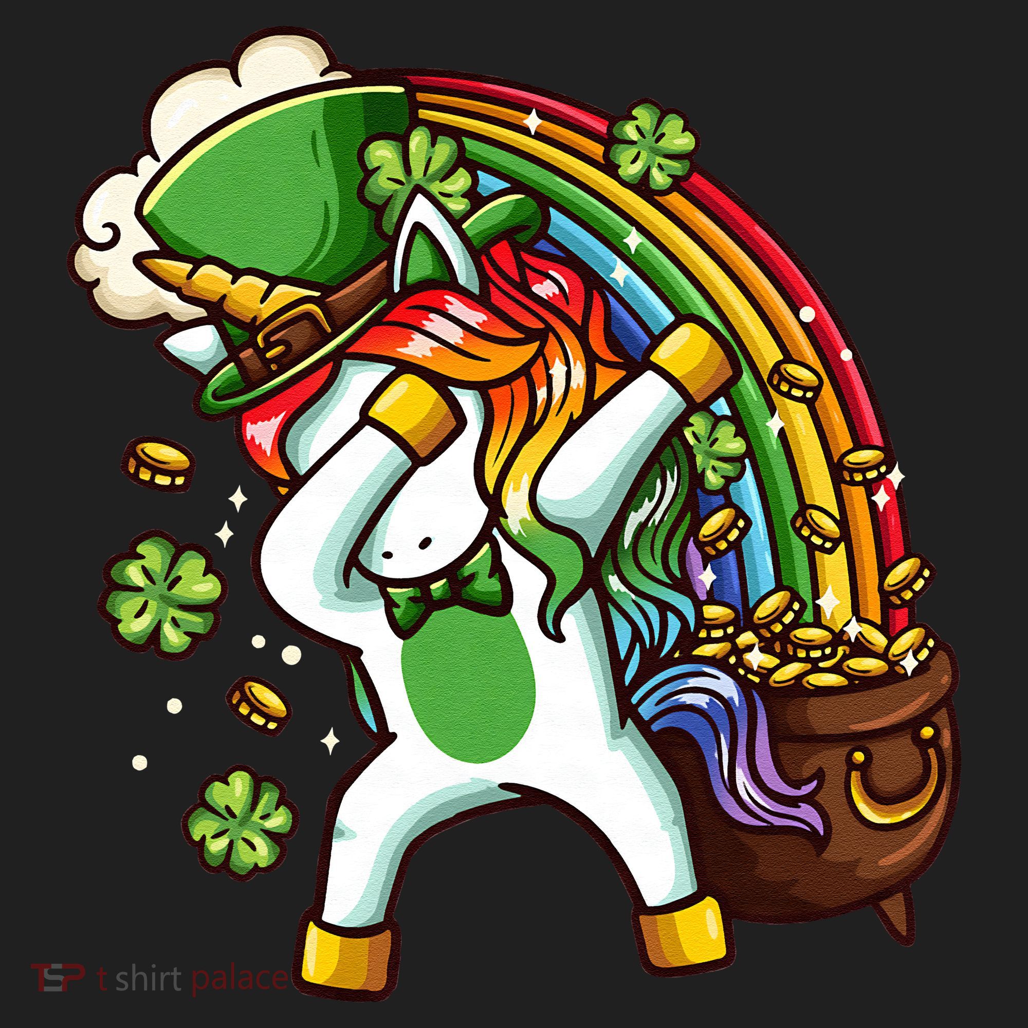 St Patricks Day Dabbing Unicorn Tumbler