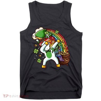 St Patricks Day Dabbing Unicorn Tank Top