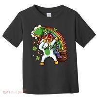 St Patricks Day Dabbing Unicorn Toddler T-Shirt thumb 0