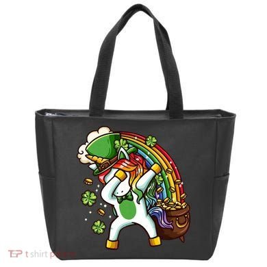 St Patricks Day Dabbing Unicorn Tote Bag