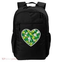 St Patrick's Day Gemstones Peridot Emerald Heart Backpack thumb 0