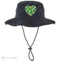 St Patrick's Day Gemstones Peridot Emerald Heart Bucket Hat thumb 0