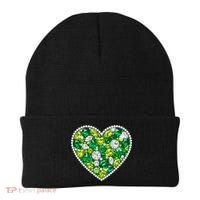 St Patrick's Day Gemstones Peridot Emerald Heart Beanie thumb 0