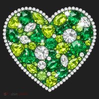 St Patrick's Day Gemstones Peridot Emerald Heart Beanie thumb 2