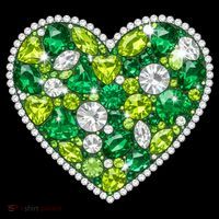 St Patrick's Day Gemstones Peridot Emerald Heart Women's Hoodie thumb 2