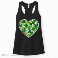 St Patrick's Day Gemstones Peridot Emerald Heart Women's Tank Top thumb 0