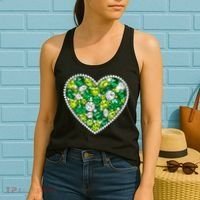 St Patrick's Day Gemstones Peridot Emerald Heart Women's Tank Top thumb 2