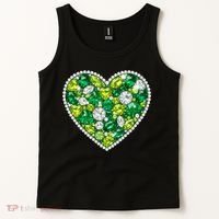 St Patrick's Day Gemstones Peridot Emerald Heart Tank Top thumb 2
